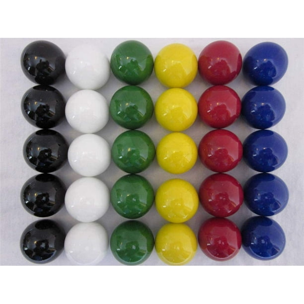 30 DELUXE Solid Glass Replacement Marbles Aggravation Chinese Checker Game 16mm